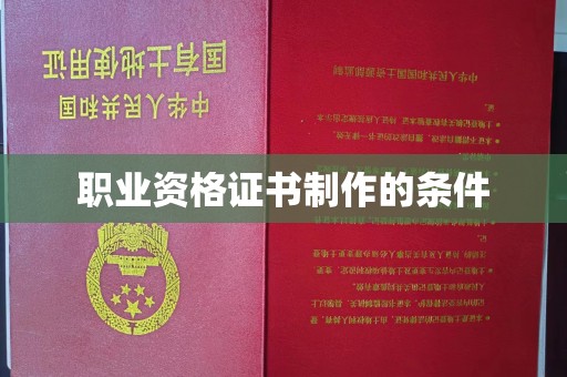 船营职业资格证书制作的条件